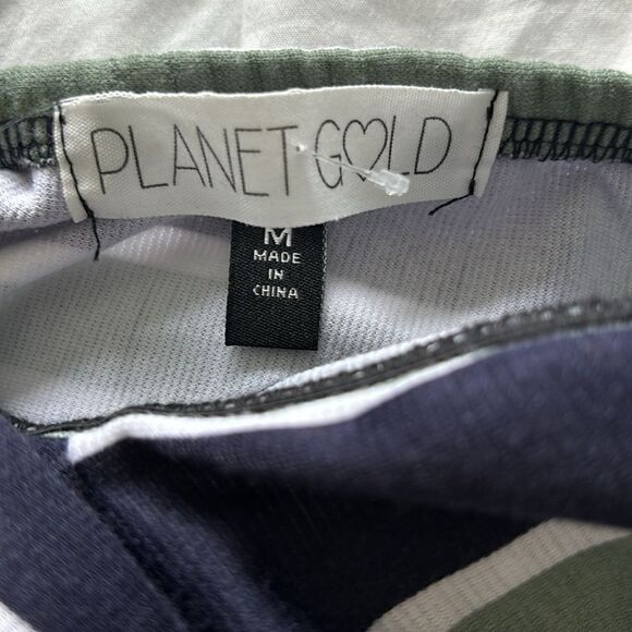 Planet Gold Strapless Striped Jumpsuit Size Medium - Picture 9 of 9